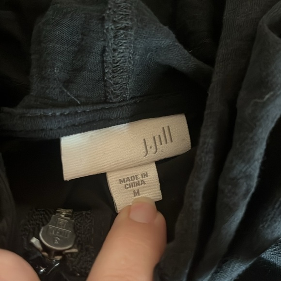 J Jill Black Cotton Zipper Hoodie Size M New Without Tag - Picture 10 of 11